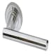 image 2 of Golden Grace T-Bar Bathroom Toilet Loo Door Handles Set on Rose in Polished Chrome Finish with Hinges Silver