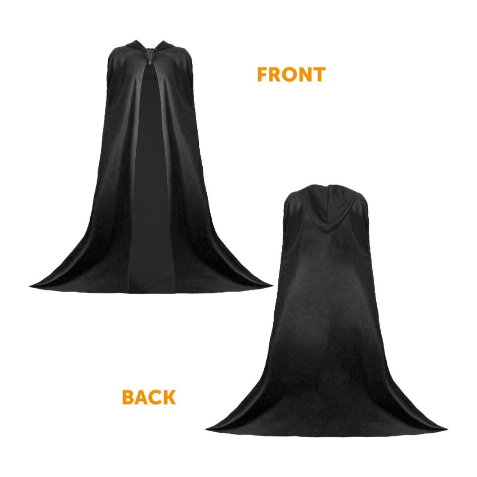 image 1 of Evil Mother Costume - 3 Pcs - Dress, Cape & Wig | Multi | XL