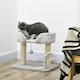 image 6 of PawHut Cat Tree Tower Scratcher with Bed for Indoor Cats, Light Grey