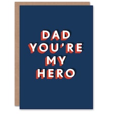 You Are My Hero Simple Bold Sweet Sincere For Him Dad Father Birthday Card