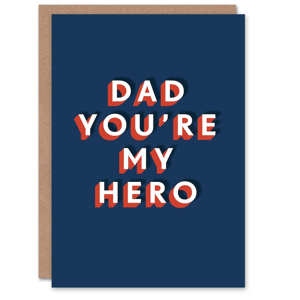 image 1 of You Are My Hero Simple Bold Sweet Sincere For Him Dad Father Birthday Card