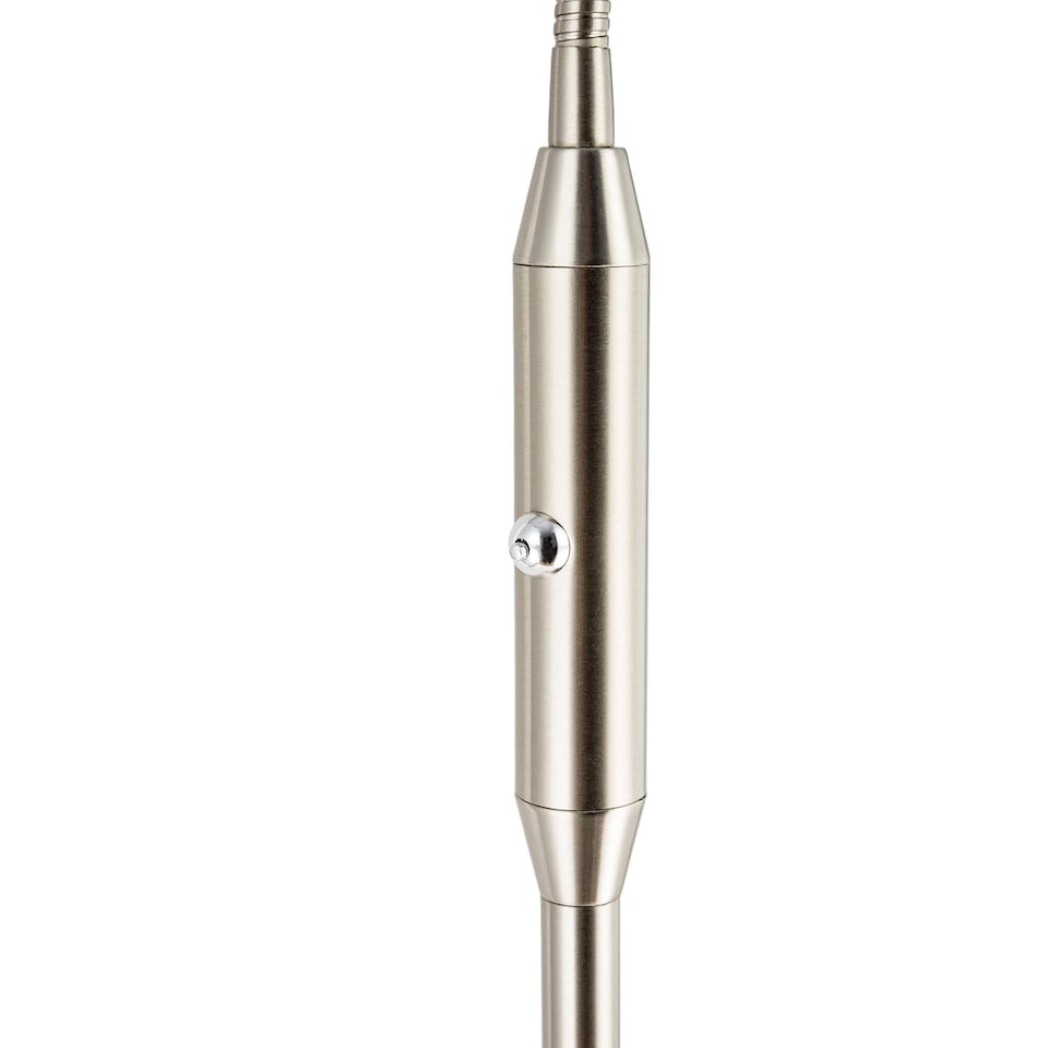 image 1 of Modern Nickel Task Floor Lamp with LED Halo Ring and CCT Memory Dimmer