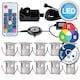 image 9 of Set of 10 - 30mm IP67 Colour Changing LED Decking Kit with Photocell | Chrome | Clear | 10