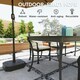 image 5 of Outsunny Square Garden Parasol Base, Sand/Water Filled Parasol Stand, Black