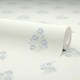 image 4 of Posy Wallpaper in Blue and Sage on Cream Multi