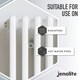 image 2 of Jenolite Directorust Radiator Enamel Paint - White Gloss - 400ml Spray Can - 3-Pack