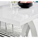 image 2 of Furniturebox Atlanta Chrome Metal And White High Gloss 6 Seater Dining Table