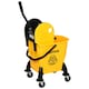 image 9 of HOMCOM Mop Bucket on Wheels with Carry Handle, Wringer for Household Yellow