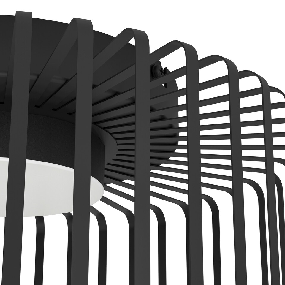 image 1 of EGLO Ginestrone-Z Black Steel RGB Ceiling Light