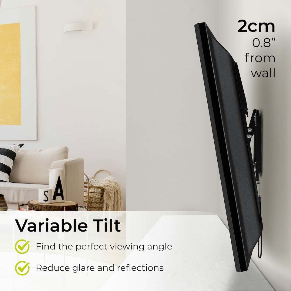 image 1 of Ross Tilt & Turn TV Wall Mount 50-85” 200x200mm to 600x400mm 50kg