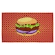 image 1 of The pop art illustration of burger (Kitchen Towel)