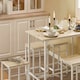 image 8 of SoBuy Breakfast Bar Table and Stools Set 5-Piece, Light Oak/White, 39.4x23.6x34.3 inches, 26.25 kg - OGT11-WN