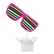 Neon Shades Sunglasses Foil Helium Giant Balloon - Inflated Balloon in a Box
