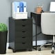 image 2 of HOMCOM Mobile Vertical Filing Cabinet with 5 Drawers for Home Office, Black