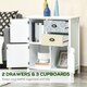 image 4 of HOMCOM 5 Drawer Table Multi-purpose Storage Chest Sideboard Retro Style Entryway
