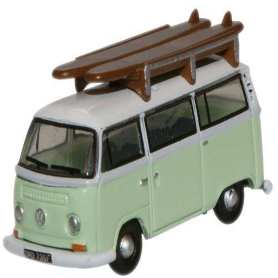 Oxford Diecast VW Bay Window Minibus Birch Green/White