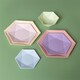 image 2 of Lavender Purple Hexagonal Vert Decor Paper Plates 21cm - Pack of 6