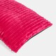 image 6 of OHS Ribbed Fleece Rectangular Soft Warm Cosy Plump Plush Pet Dog Cat Cushion Bed, 80x60cm Pink | Bright Pink | L