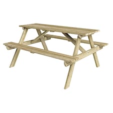 Rowlinson Traditional Timber Picnic Table 1.5m Brown