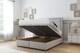 image 2 of Sloomy Lancaster Silver Plush Ottoman Bed Base With 26" Strutted Headboard 4' Small Double | Silver | Silver | Small Double | 1