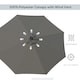 image 6 of Outsunny 2.7m Patio Garden Umbrella Outdoor Parasol Outdoor Market Table Umbrella with Tilt Crank and 24 LEDs Lights Grey