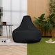 image 1 of Recliner Indoor Outdoor Bean Bag Black Bean Bag Chair | Black | Black | 1