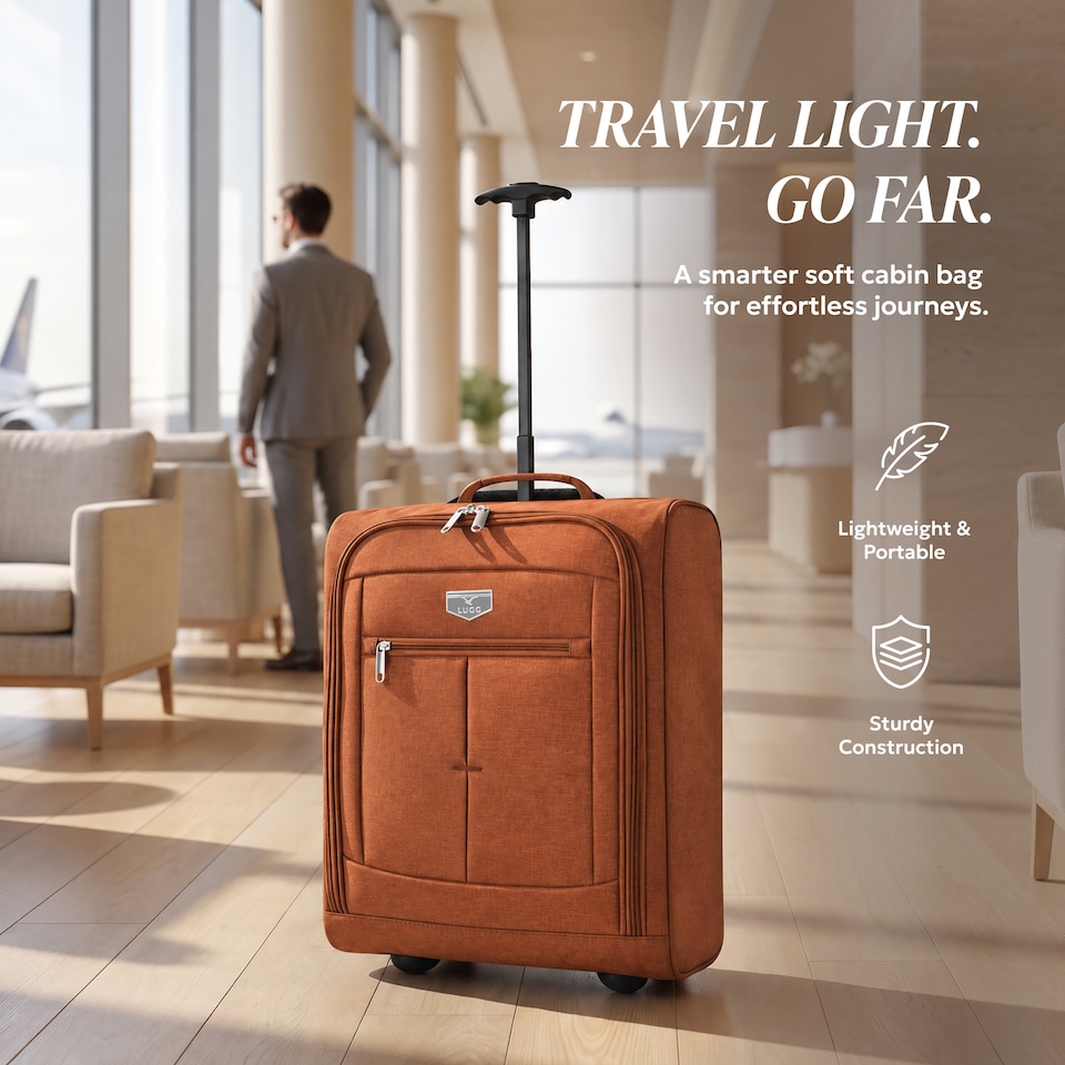 image 1 of Lugg Mars Soft Cabin Bag with Wheels 56x45x25cm for EasyJet Overhead Locker