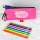 image 5 of Pink Ballerina Pencil Case with Personalised Pencils & Crayons Pink