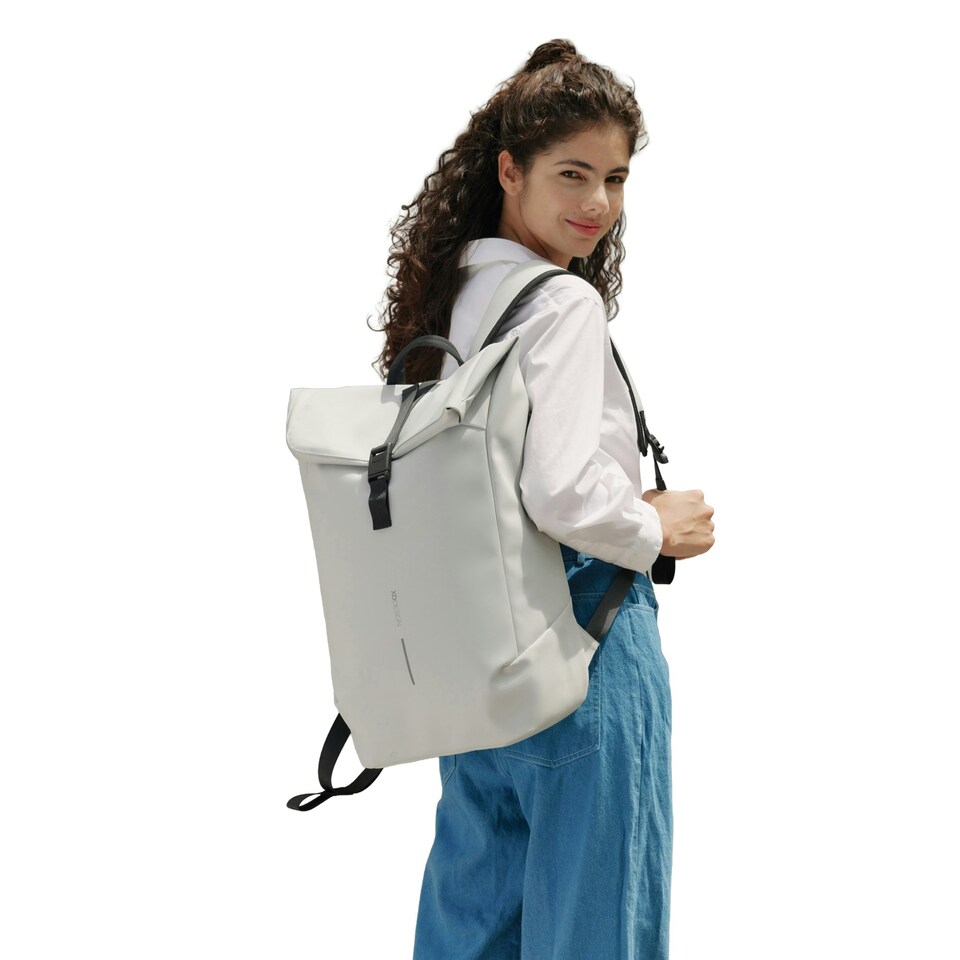 image 1 of XD Design Urban Flap Top Water Resistant Anti-Theft Backpack - Off White - One Size