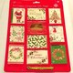 image 2 of Pack Of 50 Foiled Traditional Christmas Gift Tags: 10 Different Designs And Gold Metallic Thread