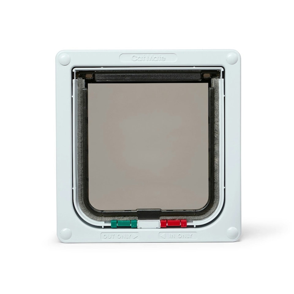 image 1 of Cat Mate 4-Way-Locking Cat Flap White (309W)