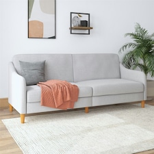 Jasper coil 3-seater Sofa Bed in light grey fabric | Grey | LIGHT GREY | Three Seater