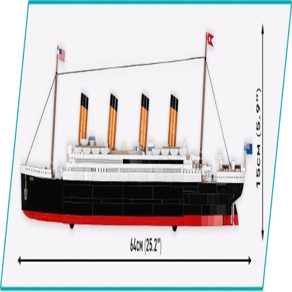 image 1 of RMS Titanic ship historic brick model - COBI 1929 - 722 bricks