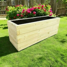 Suffolk Planter - Wood - L210 x W40 x H45 cm | Brown