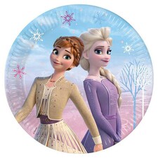 Frozen II Wind Spirit Disney Round Paper Plates 23cm - Pack of 8