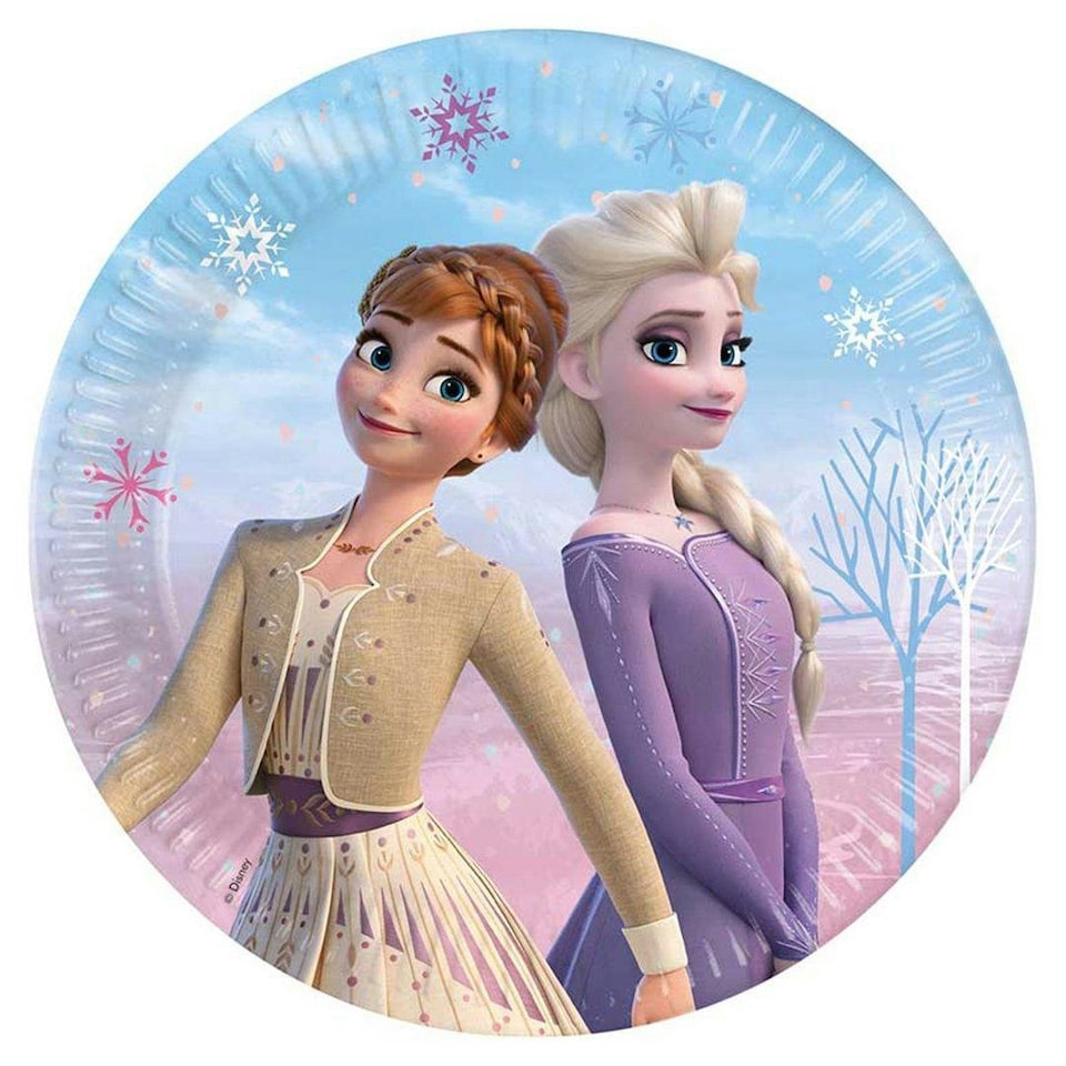 Frozen II Wind Spirit Disney Round Paper Plates 23cm - Pack of 8