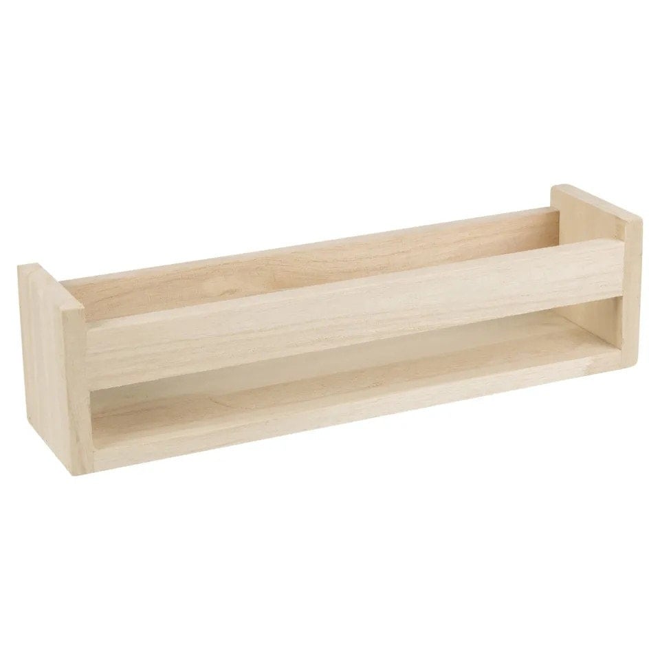 image 1 of 6-Pc Spice Herb Glass Jars with Wooden Wall Rack