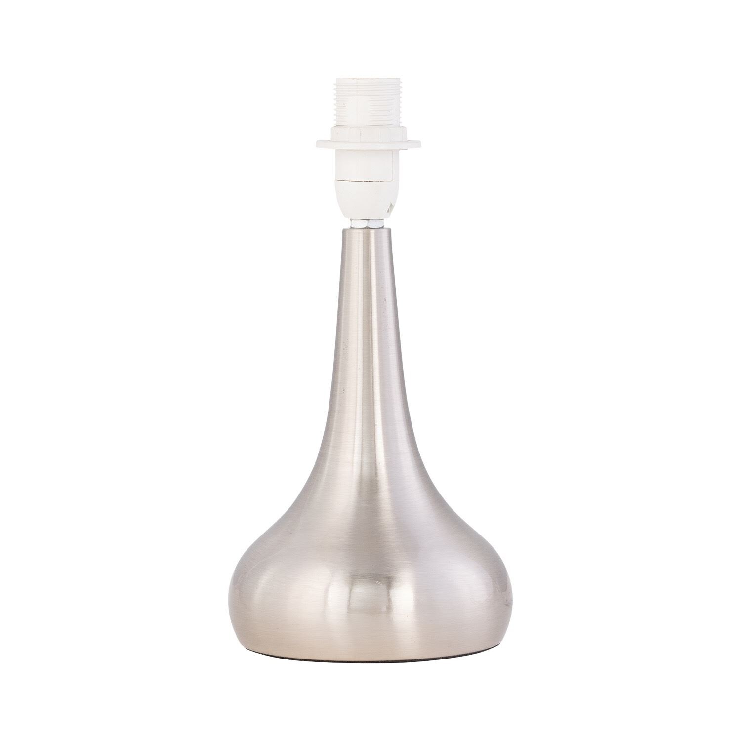 First Choice Lighting Romana - Brushed Chrome 23cm Touch Operated Table Lamp Base in Silver