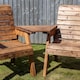 image 3 of Hand Made Chunky Rustic Wooden Garden Furniture Angled Tray