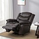 image 8 of Seattle Electric Single Motor Rise Recliner Bonded Leather Chair (Brown)