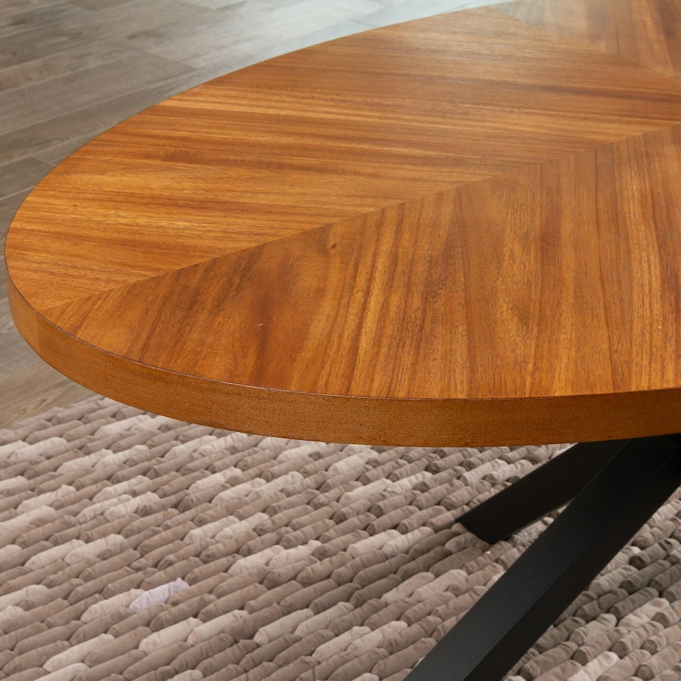 image 1 of Dossena 170cm Oval Wooden Dining Table