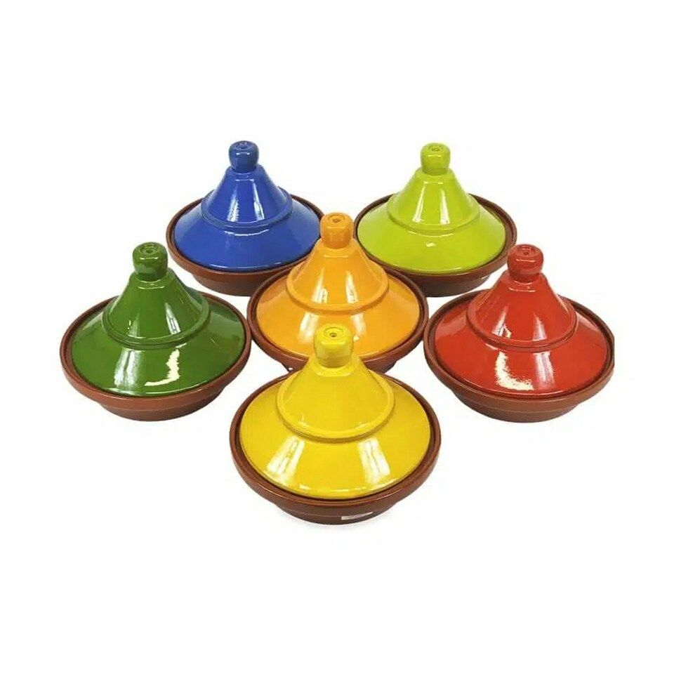 image 1 of Verano Spanish Ceramics Selena Glazed Tagine Dish - 27cm Blue