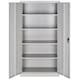 image 5 of Filing Cabinet Set - 5 height-adjustable shelves, lockable doors | Grey | grey | 40 x 90 x 180 cm | 2