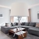 image 9 of Set of 2 Tripod - Chrome Lamps with Natural Linen Shade | Chrome | Brown | Large | 2