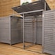image 5 of Pack of 4 Grey Washed Back Panels Only For SA-BINS3 Double Bin Storage