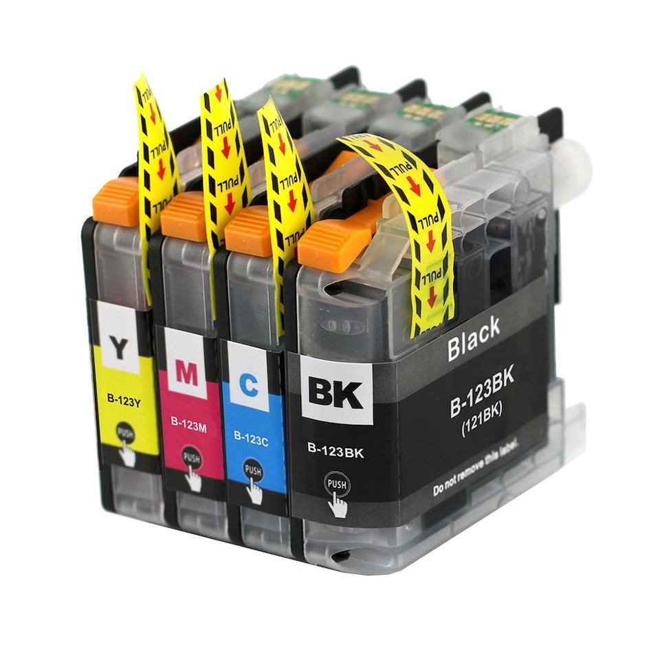 image 1 of Go Inks Compatible LC123 Set of Ink Cartridges for Brother Printers - 4 Pack