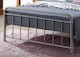 image 5 of 4ft Small Double Light grey Tubular Steel Metal Retro Victorian Bed Frame Bedstead | Grey | Pebble | Small Double