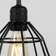 image 2 of ValueLights Casco Matte Black Pendant Light with Black Shade and E27 Pear LED 4W Warm White 2700K Bulb