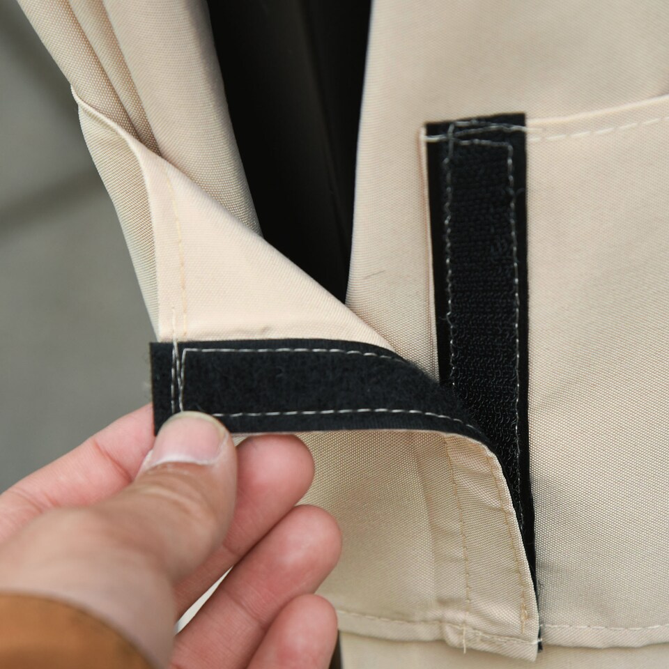 image 1 of Outsunny 4 Pack Replacement Gazebo Curtains Privacy Panel for Most 3 x 4m Gazebo Canopy Pavillion Outdoor Shelter Sidewalls Accessories Beige | White