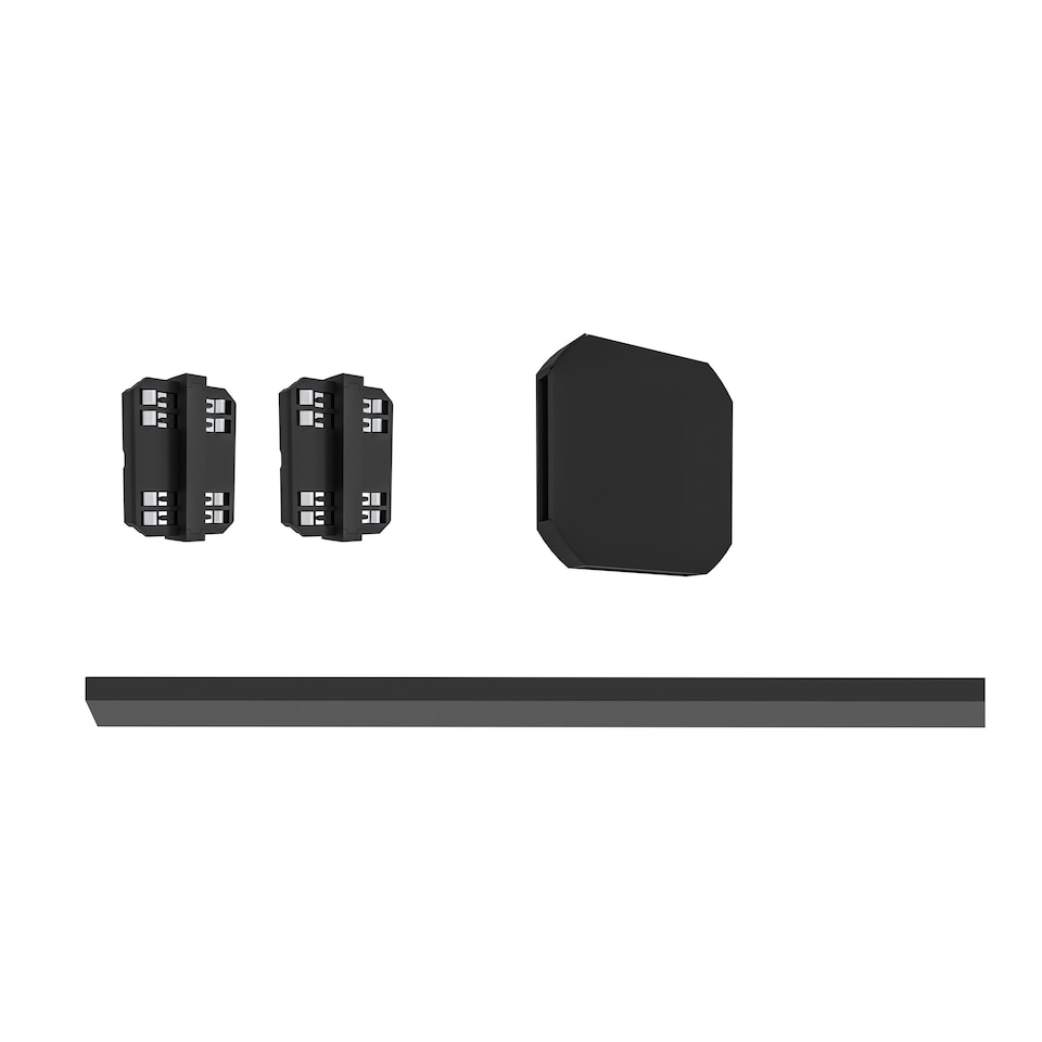 image 1 of EGLO Track Plus Modular Low-Voltage Black Rail Lighting System – Customisable Straight, L, T, U-Shaped Tracks with Wall & Ceiling Mounting